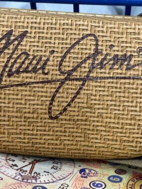 Maui Jim Faux Bamboo Sunglasses hard case EUC